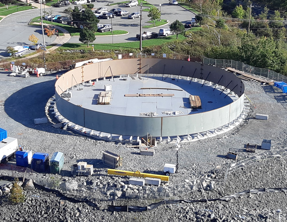 image of a water storage reservoir under construction