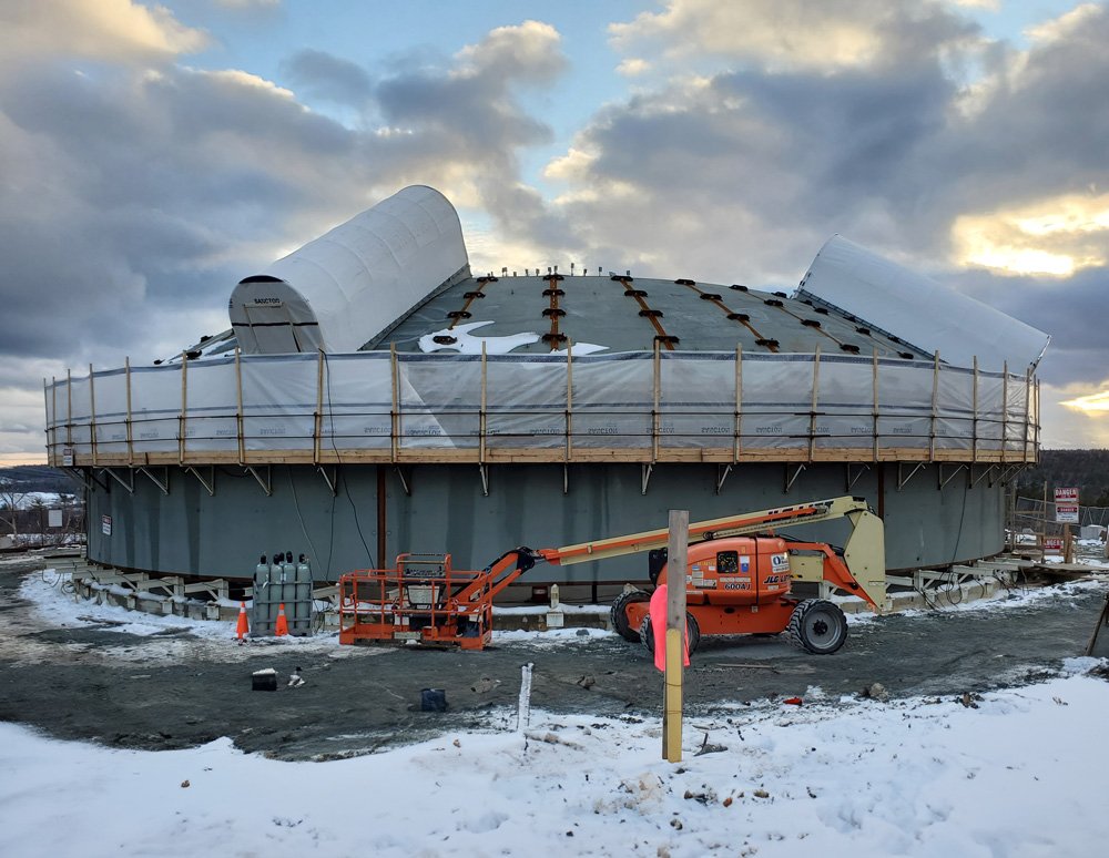image of a water storage reservoir under construction