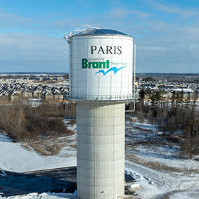 Aerial shot of Bolted Elevated Tank