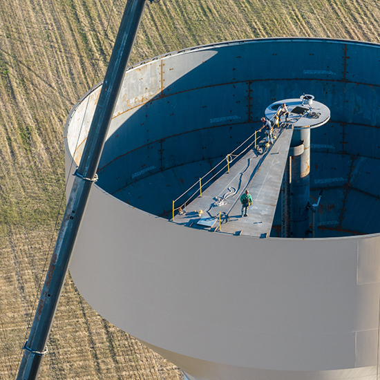 Aerial shot of Tank