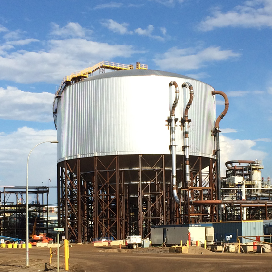 CNRL image of diluted bitumen froth tank.