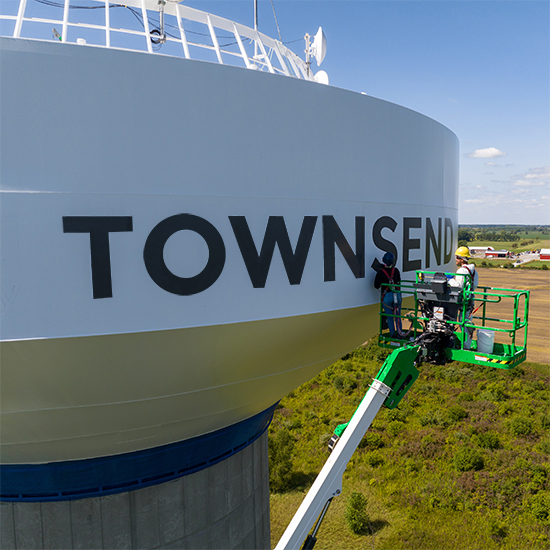 Townsend Composite Elevated Tank Logo Application